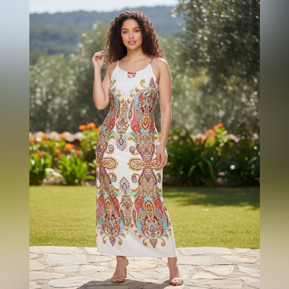 Zen Bohemian My Cherie Amour Slinky Soft Maxi Dress•M-XL